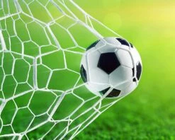 Coppia Reti Calcio Regolamentari Mm.4, Maglia Esagonale, Certificata Figc, La Rete - Lrc004