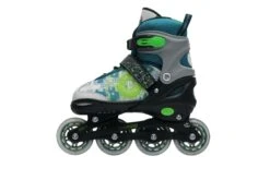 Pattini In Linea Allungabili Square", Verde, Skate-Max"