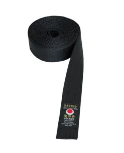 Cintura Tokaido Nero In Satin, Oriente Sport, Os60