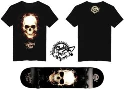 Set Skateboard Lightning Skull Skate-Max" + Maglietta"