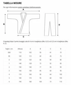 Karategi Itaki Training, Oriente Sport, Os45a -Sportive Attrezzature Negozio guida taglie 13 5