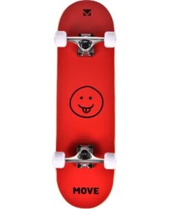 Skateboard Smile Red Per Bambini Dagli 8 Agli 11 Anni, Move - Ml9922028