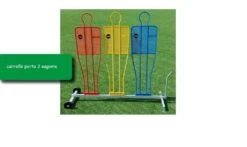 Carrello Porta 3 Sagome, In Acciaio Zincato , Barret, Btncp3s -Sportive Attrezzature Negozio ncp3s.2