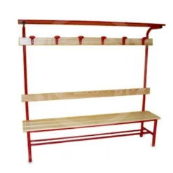 Panca Spogliatoio Con Seduta, Schienale, Appendiabiti E Piano Borse,  Morale Sport, S850