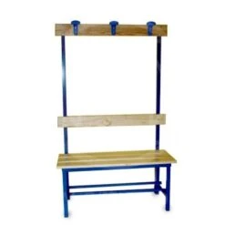 Panca Spogliatoio Con Seduta, Schienale E Appendiabiti, In Acciaio, Da Mt 1, Morale Sport, S865/1