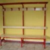 Panca Spogliatoio Con Seduta, Schienale, Appendiabiti E Pianoborse, In Acciaio, Morale Sport, S866/0