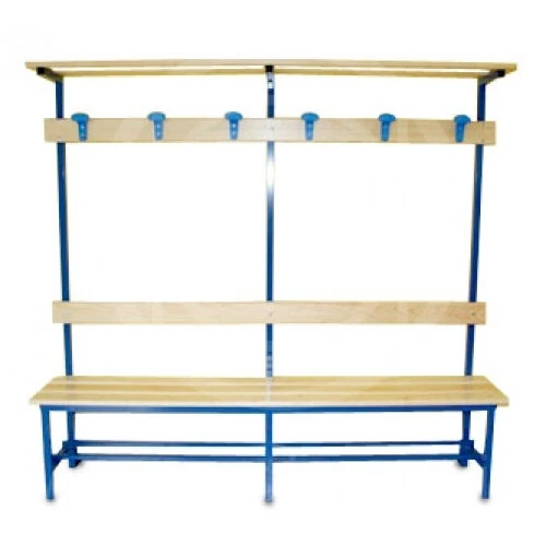 Panca Spogliatoio Con Seduta, Schienale, Appendiabiti E Piano Borse, Morale Sport, S866 1 Panca Spogliatoio Con Seduta, Schienale, Appendiabiti E Piano Borse, Morale Sport, S866