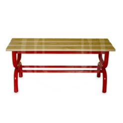 Panca Spogliatoio Solo Seduta, In Acciaio Rosso, Da Mt. 1,  Morale Sport, S860/10