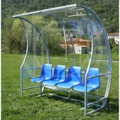 Panchina Allenatori/riserve, Copertura Trasparente, Lunghezza Mt. 2, Morale Sport, F752/2