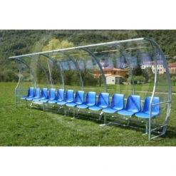 Panchina Allenatori/riserve, Copertura Trasparente, Lunghezza Mt. 6, Morale Sport, F752/6
