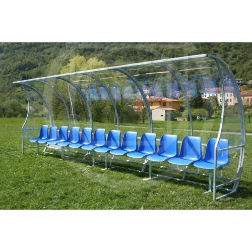 Panchina Allenatori/riserve, Copertura Trasparente, Lunghezza Mt. 6, Morale Sport, F752/6 1 Panchina Allenatori/riserve, Copertura Trasparente, Lunghezza Mt. 6, Morale Sport, F752/6