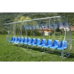 Panchina Allenatori/riserve, Copertura Trasparente, Lunghezza Mt. 8, Morale Sport, F752/8