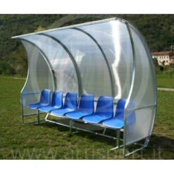 Panchina Allenatori/riserve Con Tetto Curvo, Lunghezza Mt 3, Morale Sport, F751/3