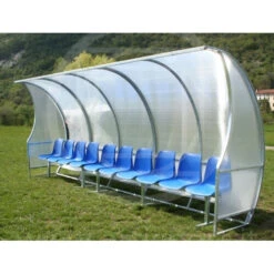 Panchina Allenatori/riserve Con Tetto Curvo, Lunghezza Mt 5, Morale Sport, F751/5