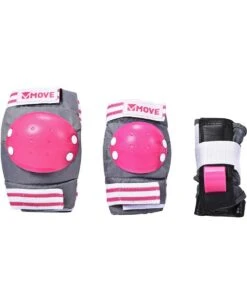 Set Pattini Junior Square" Rosa + Protezioni Junior Rosa, Skate-Max" -Sportive Attrezzature Negozio prot rosa junior