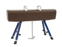 Cavallo Con Maniglie, In Cuoio Naturale, Altezza Regolabile, S00106