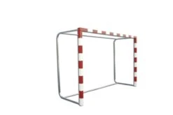 Coppia Porte Pallamano In Legno Verniciato, Mobili Con Base, S04660