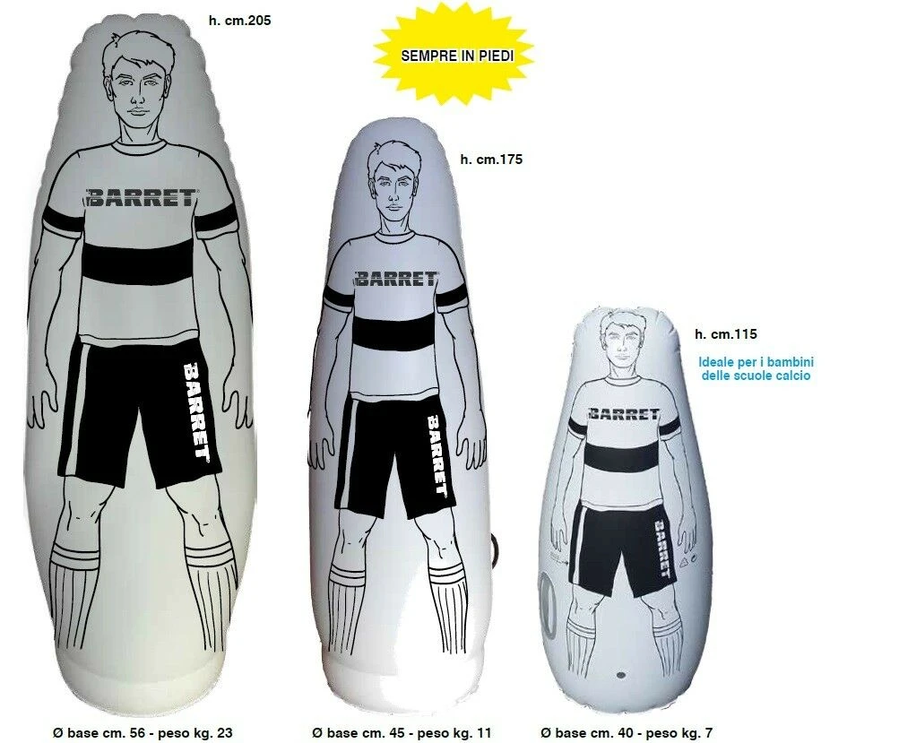 Sagoma Gonfiabile In Pvc/pu Sempre In Piedi, Con Base Zavorrabile Ad Acqua, Barret 1 Sagoma Gonfiabile In Pvc/pu Sempre In Piedi, Con Base Zavorrabile Ad Acqua, Barret