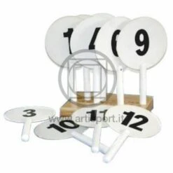Serie Di 12 Palette Numerate In Legno Per Sostituzione Giocatori, Morale Sport, V724