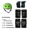 Move Set Protezioni Con Casco Regolabile Verde, Polsiere, Gomitiere, Ginocchiere